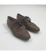 Sesto Meucci Brown Lace Up Leather Loafers US Size 7-1/2 Medium - $17.80 CAD