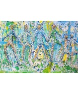 ORIGINAL SIGNED SILVIA LIEB &quot;FAMILY&quot; MIXED MEDIA ABSTRACT ART PAINTING - $6,350.93 CAD