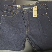 Levi&#39;s 505 Regular 42x30 Mens Straight Leg Dark Wash Blue Jeans NEW NWT - £19.54 GBP
