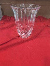Heavy Crystal Cut Glass Hurricane Shade for Sconce or Candle, 8.25&quot; - £15.51 GBP