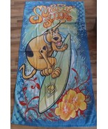 Hanna Barbera Surfin Scooby Doo 30x55 Beach Bath Towel Hawaiian Flower O... - $32.52