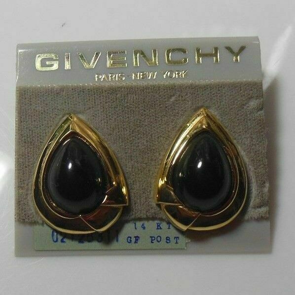 Primary image for Givenchy Paris New York 14K GF Teardrop Post Earrings