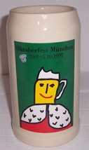Official Oktoberfest Munchen 1997 Large Ceramic Beer Stein Signed B. Jan... - £89.85 GBP