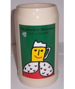 Official Oktoberfest Munchen 1997 Large Ceramic Beer Stein Signed B. Jan... - $113.65