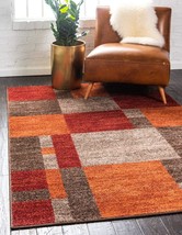 Unique Loom Autumn Collection Modern Contemporary Casual, Multi/Dark Brown - $90.93