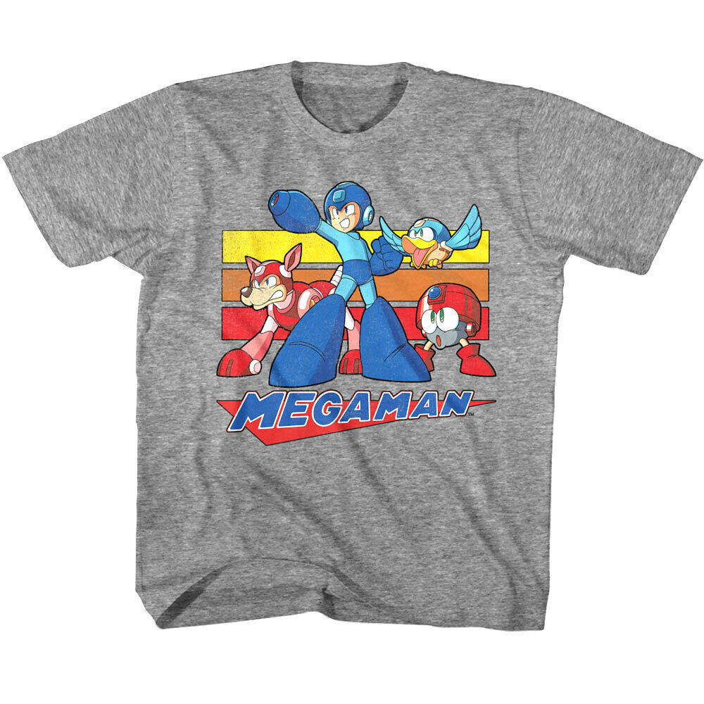 Primary image for Megaman Retro Stripes Kids T Shirt Characters Rokkuman Retro Gamer Capcom