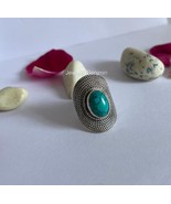 Turquoise Ring , 925 Sterling Silver Ring , Handmade Ring , Oval Turquoi... - $60.00