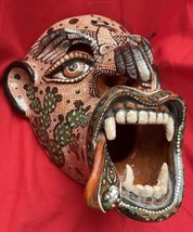 Mexican Fine Folk Art Ceramic Barro Brunido Ubaldo Famma Tastoane Mask - £119.46 GBP