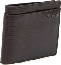  John Varvatos Dip Dye Leather Billfold Wallet, Color Dark Brown - £40.09 GBP