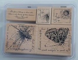 Measure of Life Stampin Up Rubber Stamp Mounted Set of 5 Butterfly Bee 2... - £11.96 GBP