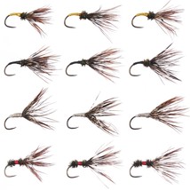 An item in the Sporting Goods category: Bdash Trout Fly Fishing Flies 12pcs Barbless Tenkara Flies