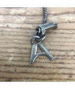 Vintage 1950s Mid Century Sterling Silver A Initial Bracelet Charm - £29.09 GBP