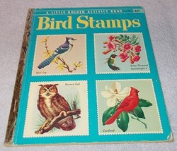 Vintage Little Golden Activity Book Bird Stamps  A8 1955 - $7.95