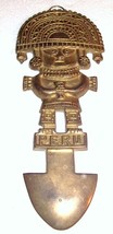 Peru Inca Indigneous Indian Brass Handmade Wall Hanging - £94.03 GBP
