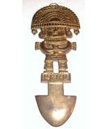 PERU INCA INDIGNEOUS INDIAN BRASS HANDMADE WALL HANGING - $120.00