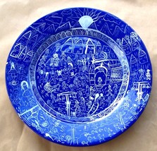 Peruvian Folk Art Clay Handpainted Pottery Wall Plate - £150.35 GBP