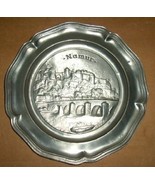PEWTER PLAQUE &quot;NAMUR&quot; BELGIUM DISPLAY WALL PLATTER - €224,96 EUR