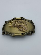 Large Mouth Bass Belt Buckle Raintree Brass Vintage 1978 Fisherman’s Del... - £23.47 GBP