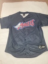 Anaheim Angels Jersey Genuine Merchandise Majestic Blue Wings Xl Made In Usa - £112.92 GBP