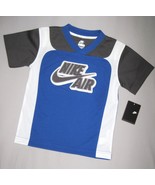 BOYS 4T - Nike - Nike Air Blue, Charcoal &amp; White Short-Sleeved SPORTS JE... - £19.61 GBP