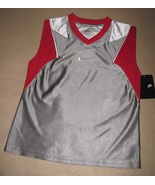 BOYS 4 - Nike - Flight Grey-Red-White BASKETBALL SPORTS JERSEY - $34.30 CAD