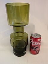 1970 Étui Vert Cerclé Vase en Verre Tamara Aladin Riihimaen Lasi Riihimaki - $187.09