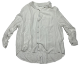 Jane &amp; Delancy Shirt Womens Large Button Up Blouse Top White Long Sleeve 2x - $17.75