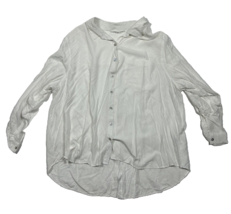 Jane &amp; Delancy Shirt Womens Large Button Up Blouse Top White Long Sleeve 2x - £14.02 GBP