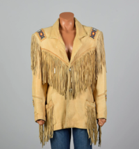 American Buffalo Leather Western Wear Cowgirl Coat Handmade Indian Beade... - $99.87+