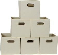Household Essentials 82-1 Foldable Fabric Storage Bins | Set Of 6 Cubby Cubes - £24.77 GBP