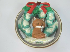 Vintage Hallmark Keepsake Ornament Snowy Hideaway 1993 Little Fox 30068 - £14.24 GBP