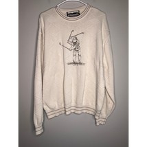 1990s Shenandoah Cream Embroidered Textured Golf Country Club Grandpa Sw... - $38.00