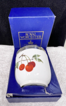 Royal Worcester Evesham Coddler Maxime Size Red Cherries Black Currants w Box - $74.75