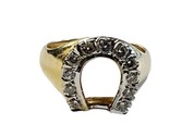 Unisex Cluster ring 14kt Yellow and White Gold 410907 - $599.00