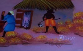 Rare D. Elimot Haiti Creole Haitian Africa Art Painting - £151.02 GBP