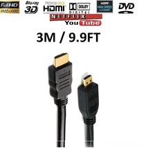 3M Gold 1080p Micro HDMI Cable Lead For Panasonic Lumix DMC-FZ82 Digital... - £3.76 GBP