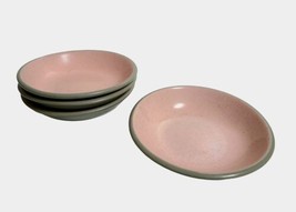 HARKERWARE Stone China Speckled SHELL PINK &amp; Gray Fruit Dessert Bowls - ... - £14.78 GBP