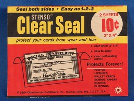 Vintage Stenso Clear Seal Package Advertising NOS - £7.08 GBP