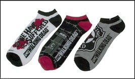 Walking Dead Zombie Men's Low Cut Socks 3 Pair - Suffered / C Block / Sheriff - $9.95
