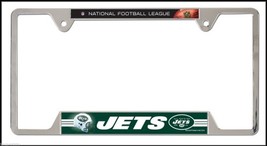 NFL New York NY Jets Heavy Duty Chrome Metal License Plate Frame - £12.55 GBP