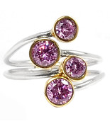 Sale, Very Beautiful Kunzite Ring, 925 Silver, Adjustable from 7 to 8.5 - £20.54 GBP