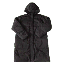 NWT Everlane The ReNew Long Puffer in Black Primaloft Hooded Coat M - £100.80 GBP