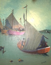 Rare Jean Jn. Pierre Haiti Haitian Art Ship Painting - £2,009.04 GBP