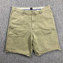 J Crew Shorts Adults 34 Green Chino Cut Off Broken In Regular Fit Cotton... - $26.45 CAD
