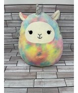 Squishmallow Lucy-May Llama Unicorn Llamacorn Plush Pillow Tie Dye 13” - $12.49