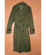 U S Army Olive Trench Coat Jacket Uniform 4th Infantry Division WW II Vi... - €112,87 EUR
