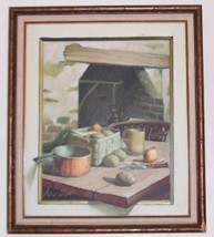 RARE ORIGINAL KITCHEN STILL LIFE OIL PAINTING BY NEWTON - £456.09 GBP