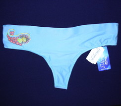 new sz L Thong LEONISA 012486 blue seamless Panties size Large - £3.95 GBP