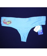 new sz L Thong LEONISA 012486 blue seamless Panties size Large - £4.00 GBP