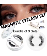Bundle of 3 Professional False Magnetic EyeLashes Glue Free CT-01, CT-03... - $19.78